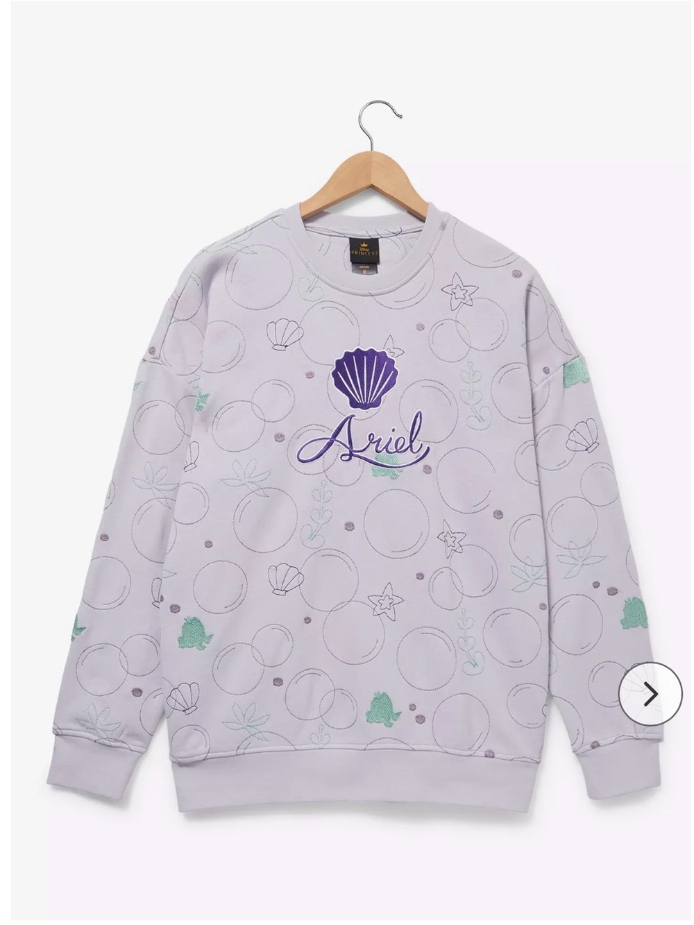 Disney Ariel Lavender & Purple Graphic Sweatshirt